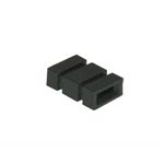 2-Pin Grooved Black Shorting Jumper 10-pkg